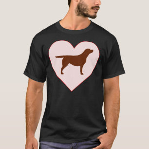 Camiseta Chocolate Lab Labrador Recuperar amor al corazón