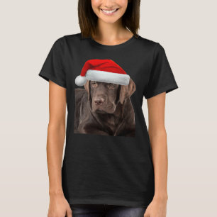 Camiseta Chocolate Lab Labrador recuperar Navidades de perr