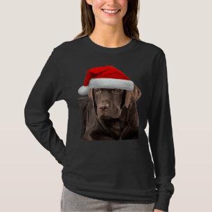 Camiseta Chocolate Lab Labrador recuperar Navidades de perr