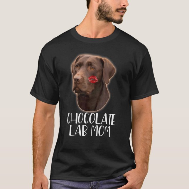 Camiseta Chocolate Lab Mamá Chocolate Labrador (Anverso)