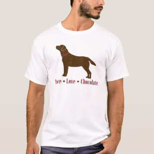Camiseta Chocolate Lab Peace Love Chocolate