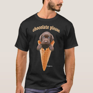 Camiseta Chocolate Lab Waffle Cone Ice Cream Cuppy 