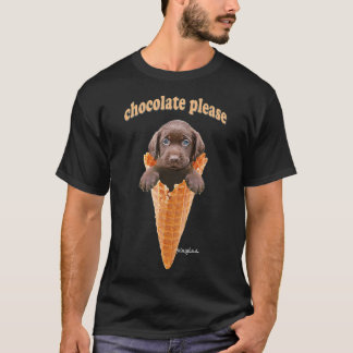 Camiseta Chocolate Lab Waffle Cone Ice Cream Cuppy 