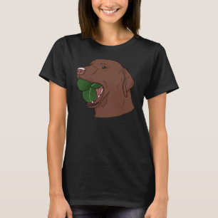Camiseta Chocolate Labrador con bolas de tenis