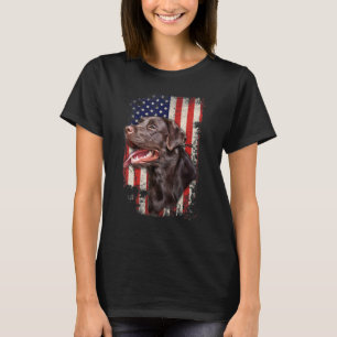 Camiseta Chocolate Labrador labra bandera patriótica estado