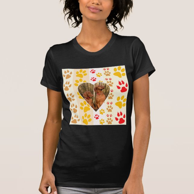 Camiseta Chocolate Labrador Recuperador Corazón de Perro Pa (Anverso)