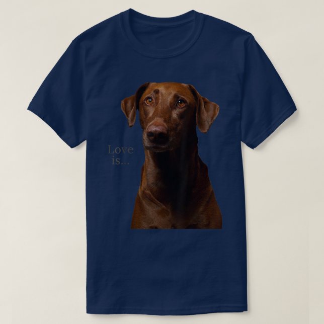 Camiseta Chocolate Labrador Retriever  Lab Tee Dog Mom Dad  (Diseño del anverso)