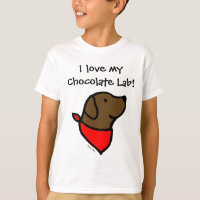 Chocolate Labrador y dibujo animado de la bufanda