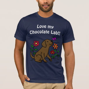Camiseta Chocolate Labrador y verde