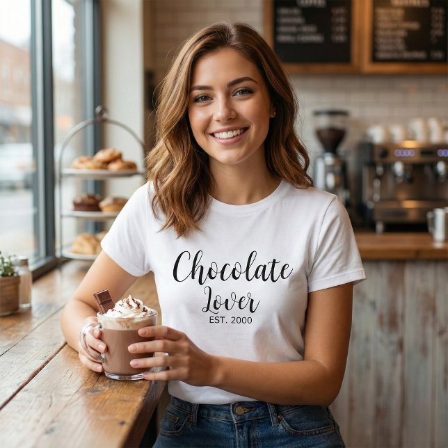 Camiseta Chocolate Lover Script Established Design (Subido por el creador)
