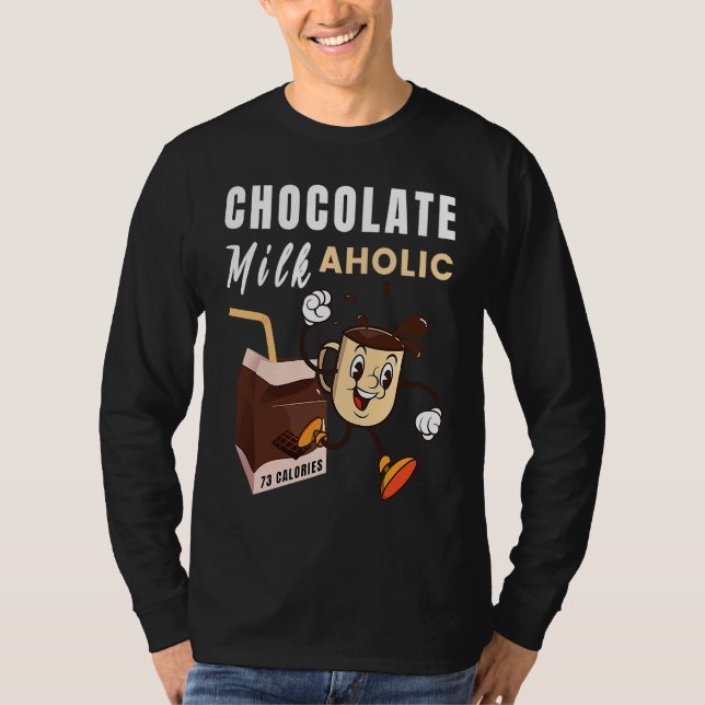Camiseta Chocolate Milk Aholic Food Eater Graphic (Anverso)