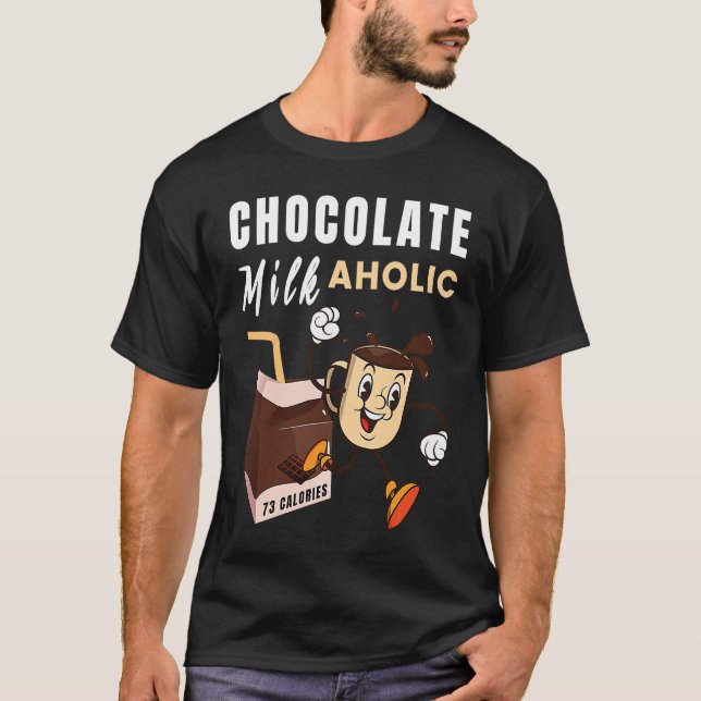 Camiseta Chocolate Milk Aholic Food Eater Graphic (Anverso)