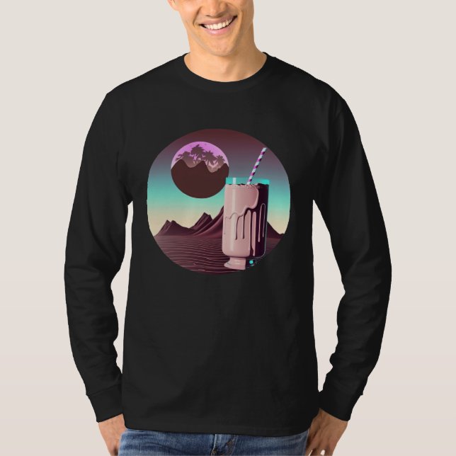 Camiseta Chocolate Milk Synthwave 80s Retrowave Aesthetic   (Anverso)