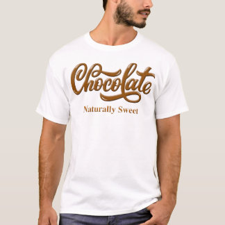 Camiseta Chocolate Naturalmente dulce Orgulloso Negro