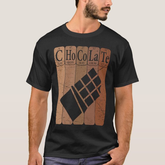 Camiseta Chocolate Periodic Table Elements Chocoholic Choco (Anverso)