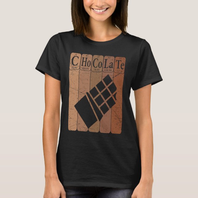 Camiseta Chocolate Periodic Table Elements Chocoholic Choco (Anverso)