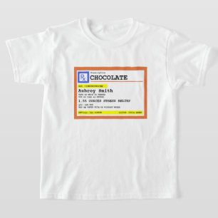 Camiseta Chocolate Personalizado con Receta  