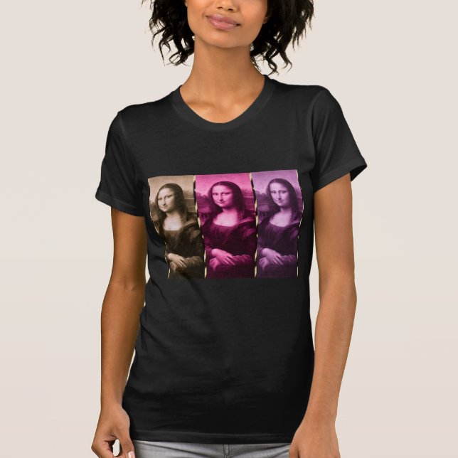 Camiseta Chocolate rosado púrpura del estampado de animales (Anverso)