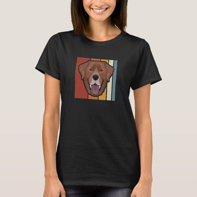 Camiseta Chocolate sonriente Labrador Retro (Anverso)