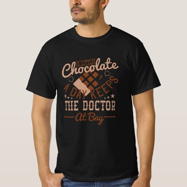 Camiseta Chocolate - Un poco de chocolate al día (Anverso)