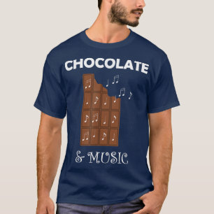 Camiseta Chocolate y notas musicales chocolate