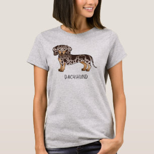 Camiseta Chocolate y salpicado de marrón claro Dachshund de