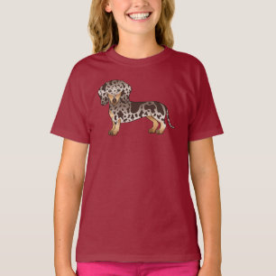 Camiseta Chocolate Y Tan Dapple Smooth Coat Dachshund Perro