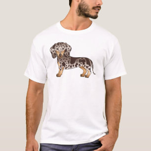 Camiseta Chocolate Y Tan Dapple Smooth Coat Dachshund Perro