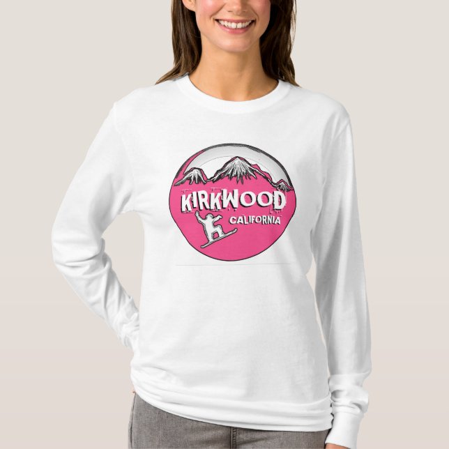 Camiseta Chodie kirkwood de snowboard rosa de California (Anverso)