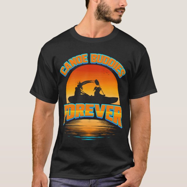 Camiseta Chofer de canoa para excursiones de pareja de padd (Anverso)