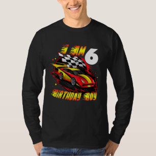 Camiseta Chófer de coche de Carreras infantil Tengo 6 años