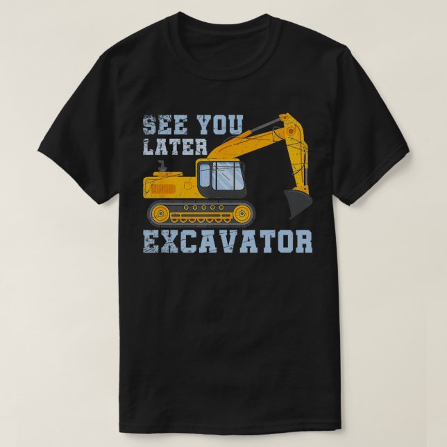 Camiseta Chofer de excavadora de constructores Hombres rega (Diseño del anverso)