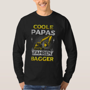 Camiseta Chofer de excavadora de hombres papá obrero de con
