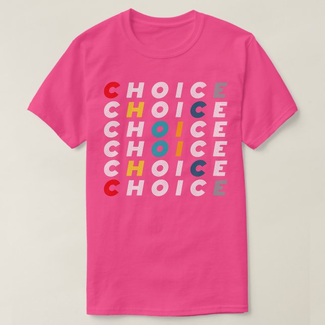 Camiseta Choice Crossword  (Diseño del anverso)