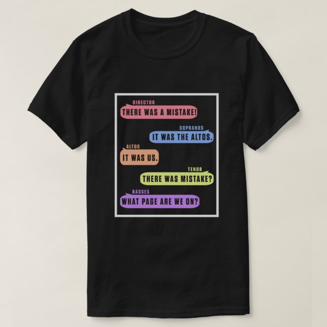 Camiseta Choir Director Tenor Soprano Altos Basses Chorus G (Diseño del anverso)