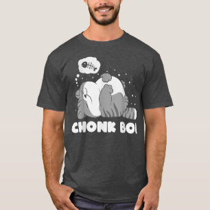 Camiseta Chonk Boi Lazy sueño Cat Funny diseño de memes 