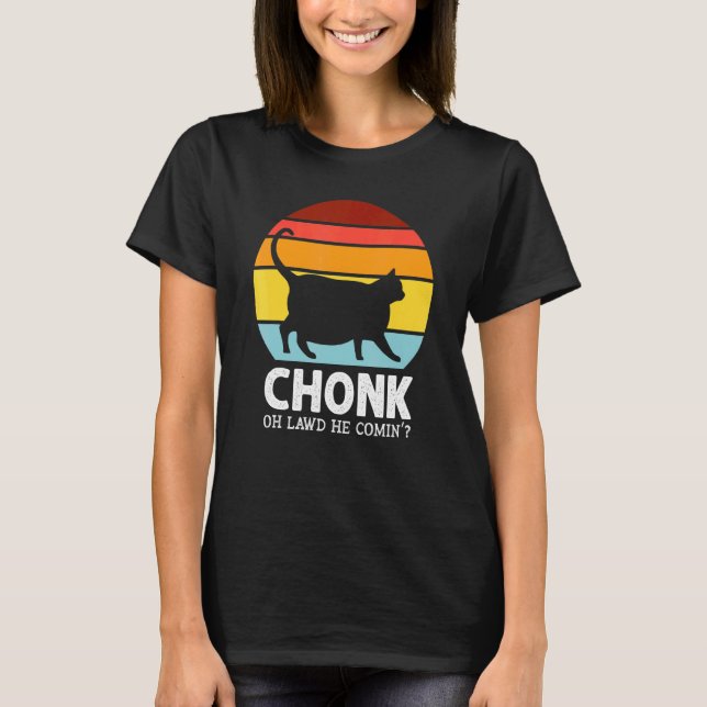 Camiseta Chonk Cat Cat Mom Mujeres (Anverso)