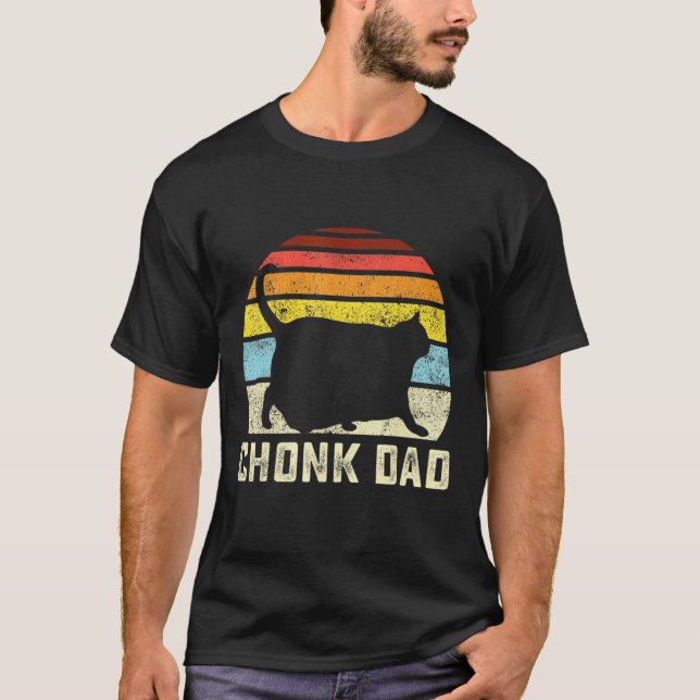 Camiseta Chonk Cat Dad Escalar Estilo Papi Gatos (Anverso)