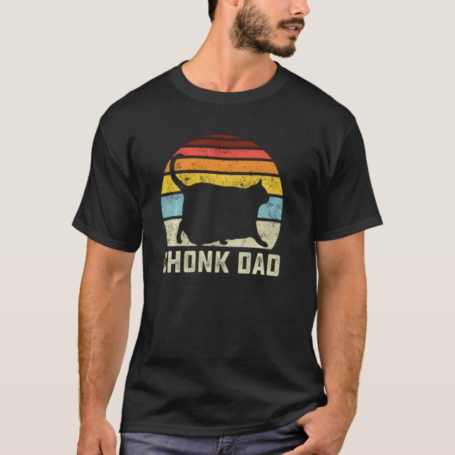 Camiseta Chonk Cat Dad Scale Meme Funny Retro Style Daddy C (Anverso)