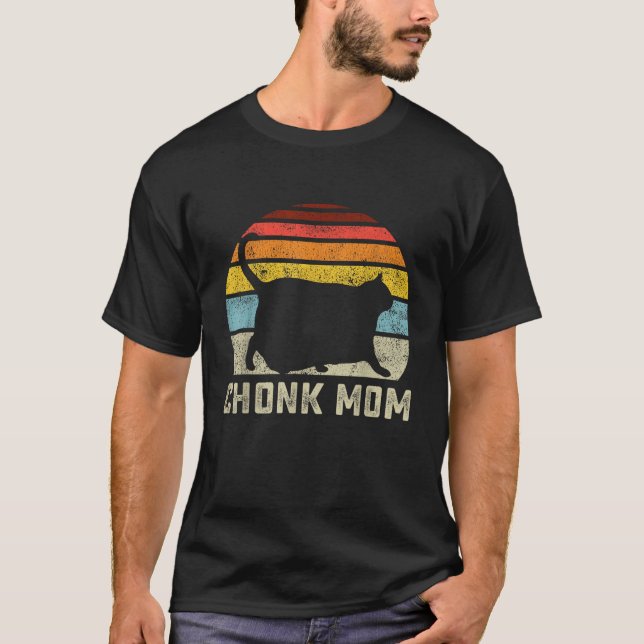 Camiseta Chonk Cat Mom Scale Meme Funny Retro Style Mommy C (Anverso)