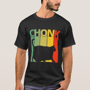 Camiseta Chonk Cat Scale Meme Funny Retro Style Vintage Cat