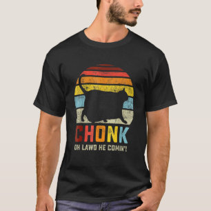 Camiseta Chonk Cat Scale Meme Funny Retro Style Vintage Cat