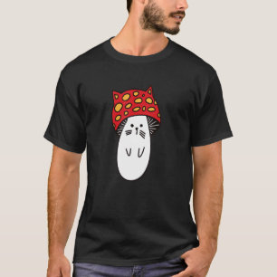 Camiseta Chonk Kitty Cute Little Mushi Kitty Little Mushroo
