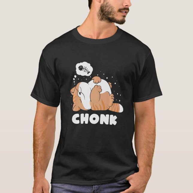 Camiseta Chonk Lazy Cat No Aprueba Meme (Anverso)