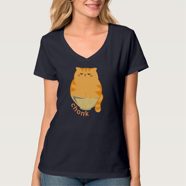 Camiseta Chonk Naranja Cat (Anverso)