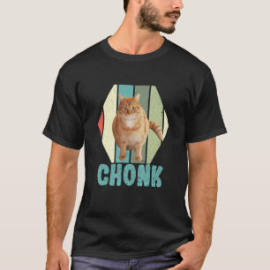 Camiseta Chonk Retro Gato Grasa Memes Vintage Gatos Veterin