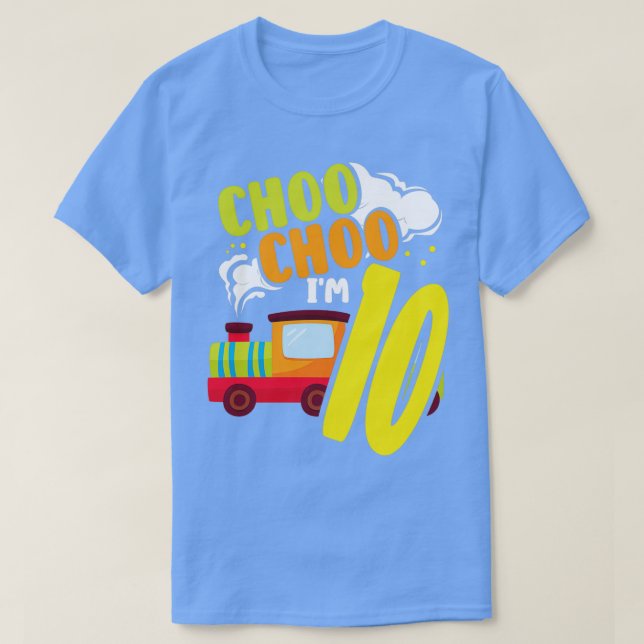 Camiseta Choo Choo Im 10 Train Lover Railroad 10 Cumpleaños (Diseño del anverso)