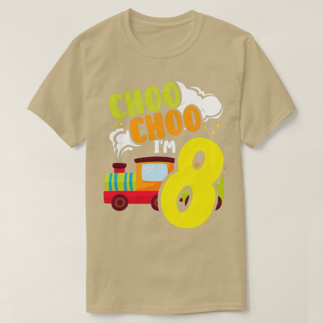 Camiseta Choo Choo Im 8 Cute Train Lover Ferrocarril 8º Nac (Diseño del anverso)