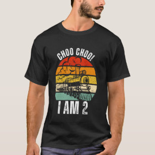 Camiseta Choo Choo Tengo 2 Años de Locomotora Niños Tren 2n