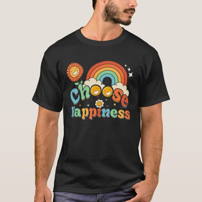 Camiseta Choose Happiness Positive Vibes Happiness Vibes Co (Anverso)